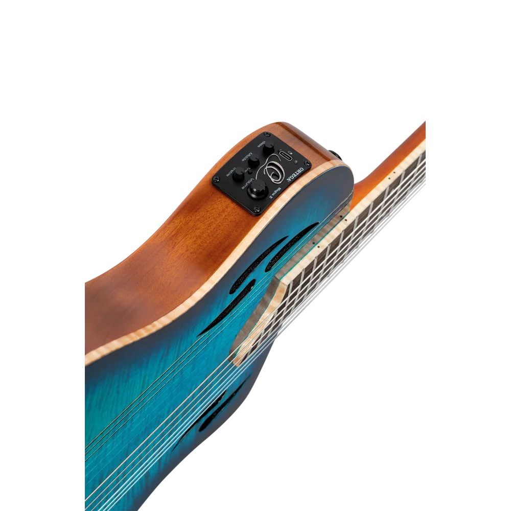 Ortega TourPlayer Deluxe - Flame Maple Blue