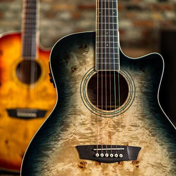 Washburn BURL ACE Deep Forest Grand Auditorium - Black Fade