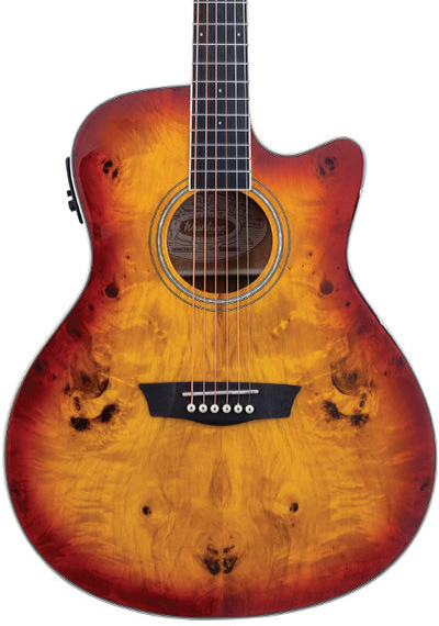 Washburn BURL ACE Deep Forest Grand Auditorium - Amber Fade