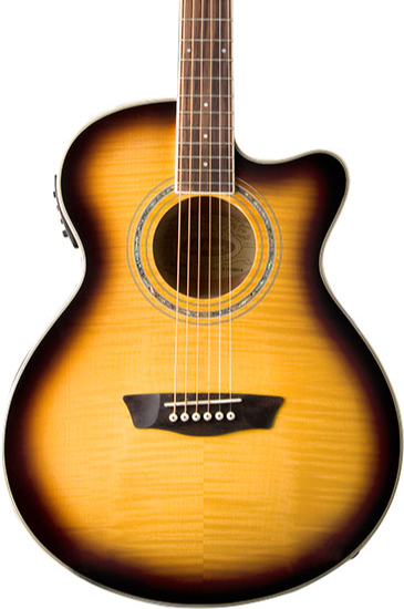 Washburn EA15 Festival Series Mini Jumbo Cutaway - Tobacco Burst