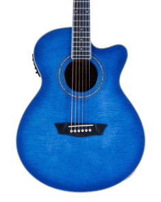 Washburn EA15 Festival Mini Jumbo Cutaway - Transparent Blue