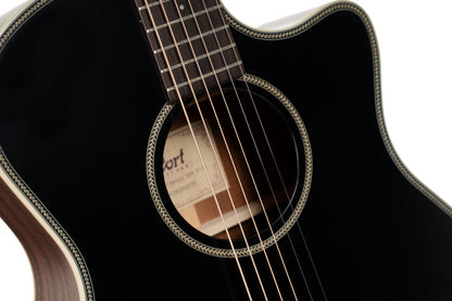 Cort Essence Grand Auditorium - Black Top Semi-Gloss