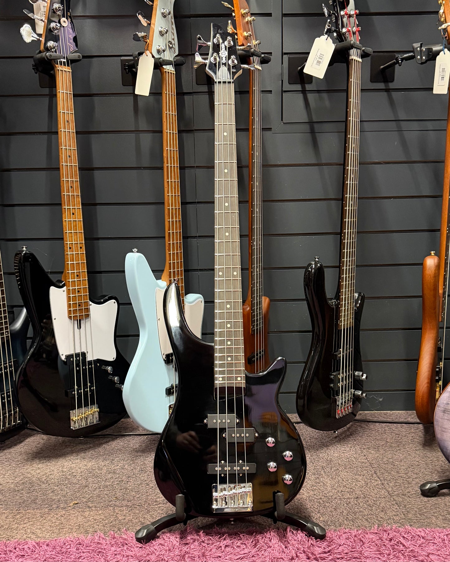 Chicago Bass Guitar by Gear4music, Black