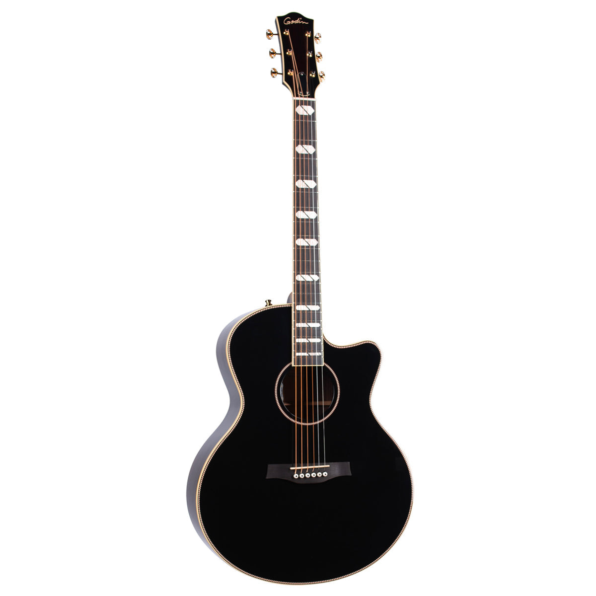 Godin Connaisseur Mini Jumbo Electro-Acoustic Guitar ~ Black