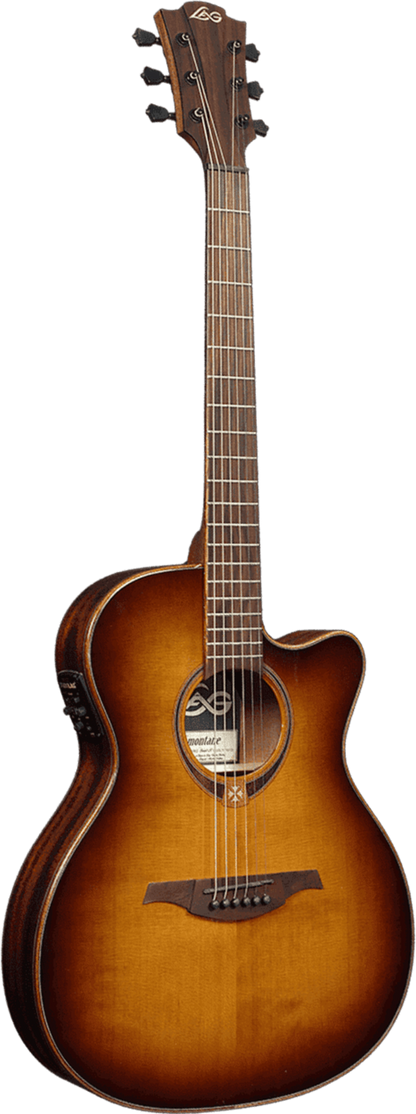 LAG T118ASCE-BRS Tramontane Auditorium Slim Cut Electro - Brown Shadow