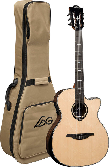 LAG HyVibe 50 H2 Nylon Auditorium Cutaway Electro