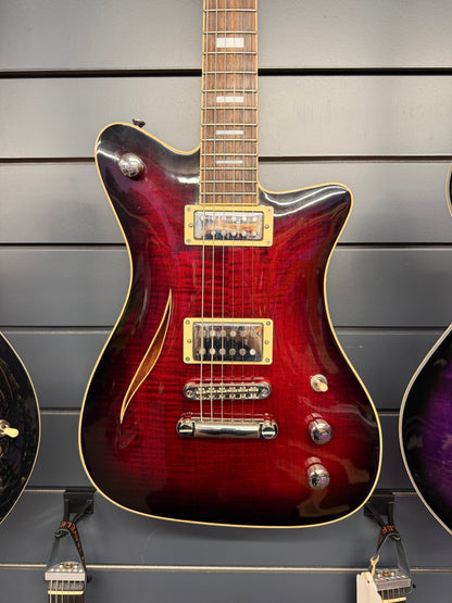 DLP Semi-Hollow - Dark Red Burst