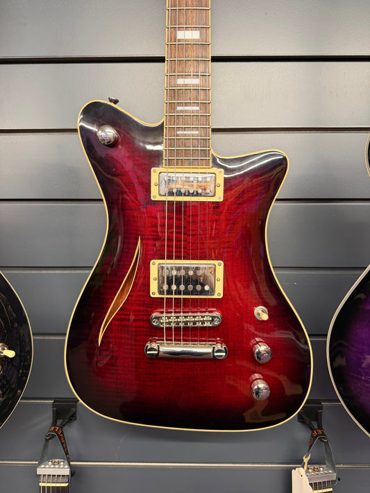 DLP Semi-Hollow - Dark Red Burst