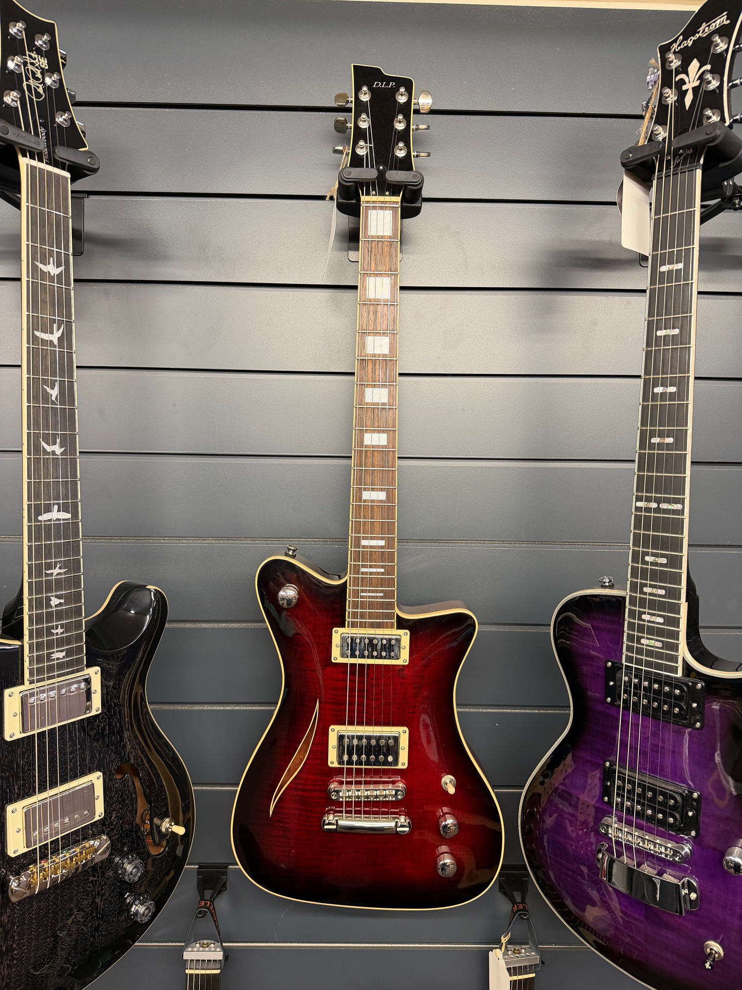 DLP Semi-Hollow - Dark Red Burst