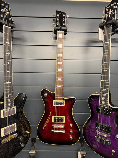 DLP Semi-Hollow - Dark Red Burst