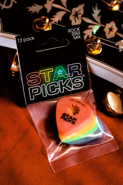 Cleartone Classic Delrin Star Picks - 12-Pack