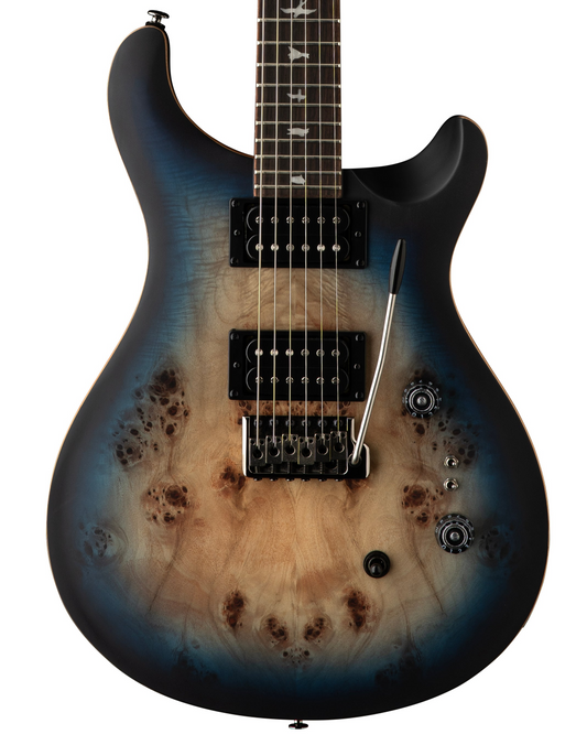 PRS SE Exotic Custom 24-08 Poplar Burl - Lake Blue Midnight Burst