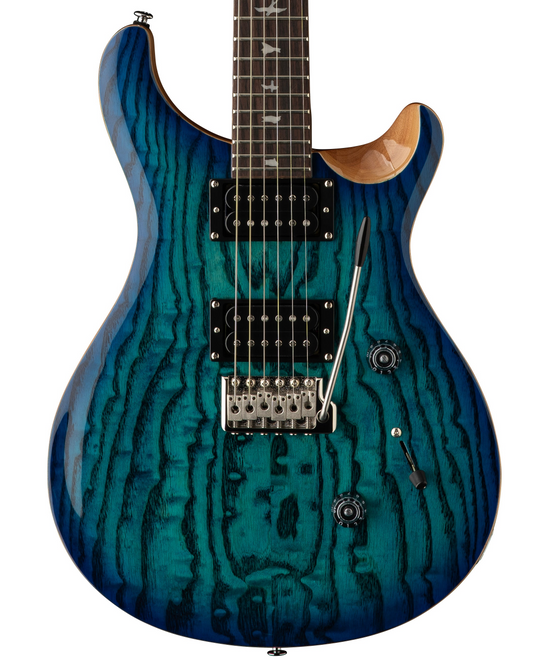 PRS SE Exotic Custom 24 Swamp Ash Burl - Lake Blue