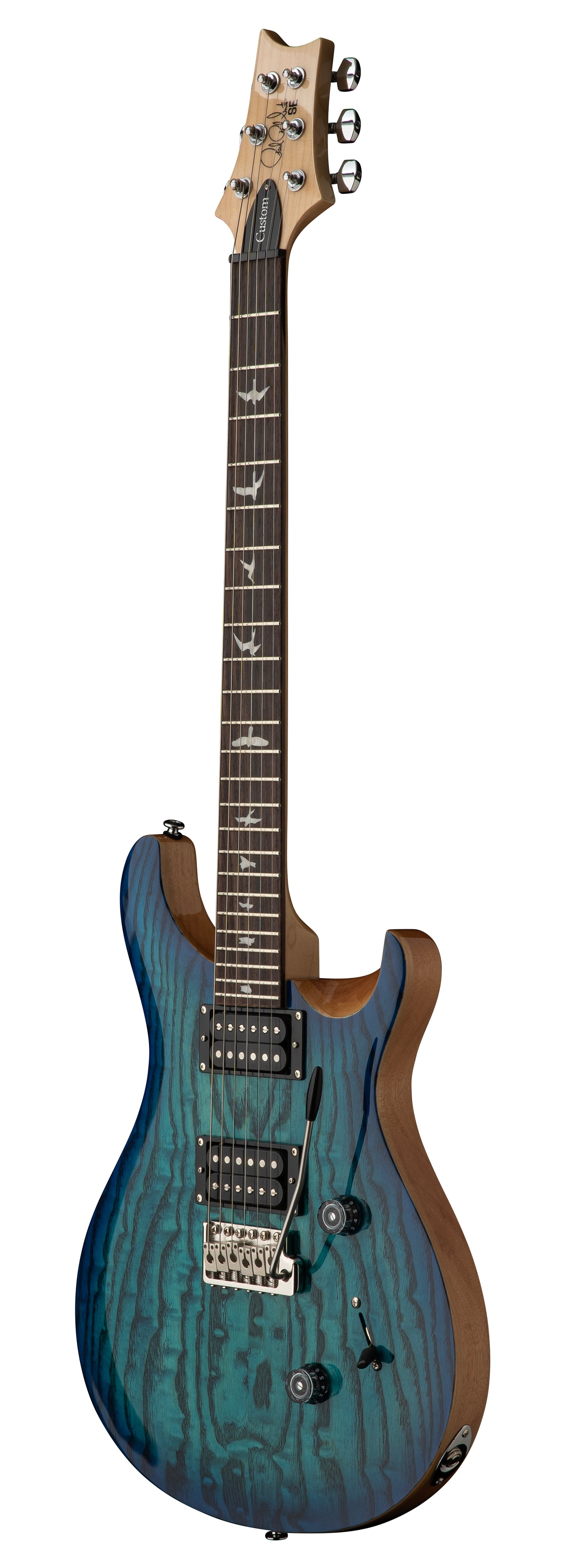 PRS SE Exotic Custom 24 Swamp Ash Burl - Lake Blue
