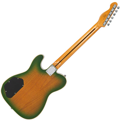 Vintage REVO Series Trio Electric Guitar - Green/Yellow Burst