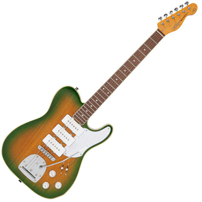 Vintage REVO Series Trio Electric Guitar - Green/Yellow Burst