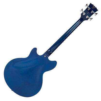 Vintage REVO Series 'Supreme' Semi Acoustic Bass - Blueburst