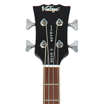 Vintage REVO Series 'Supreme' Semi Acoustic Bass - Blueburst