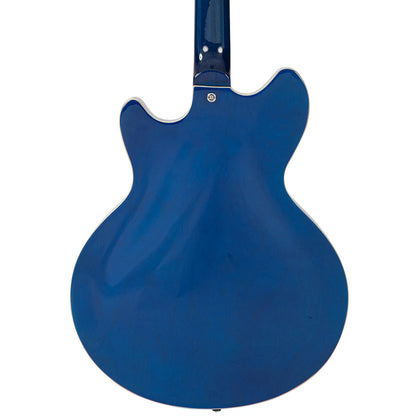Vintage REVO Series 'Supreme' Semi Acoustic Bass - Blueburst