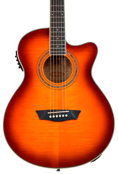 Washburn EA15 Festival Series Mini Jumbo Cutaway - Ice Tea Burst