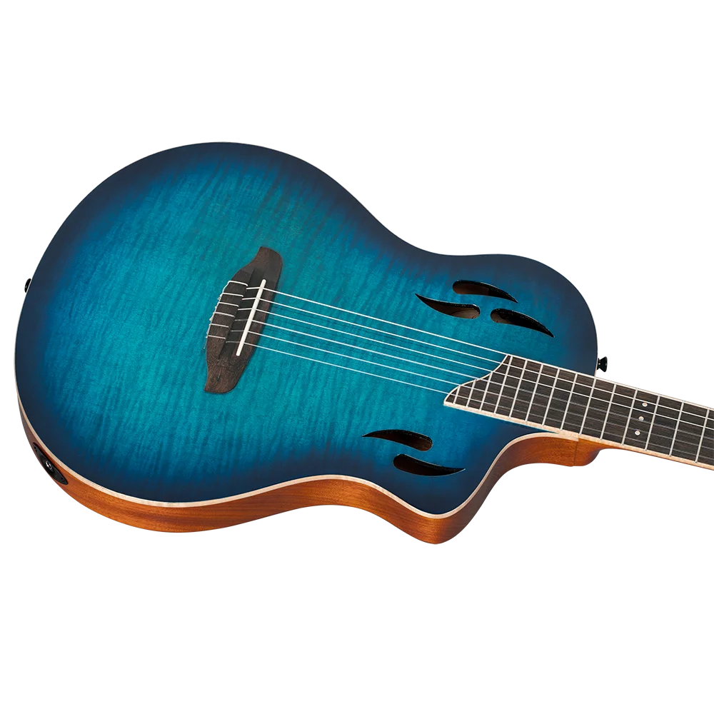 Ortega TourPlayer Deluxe - Flame Maple Blue
