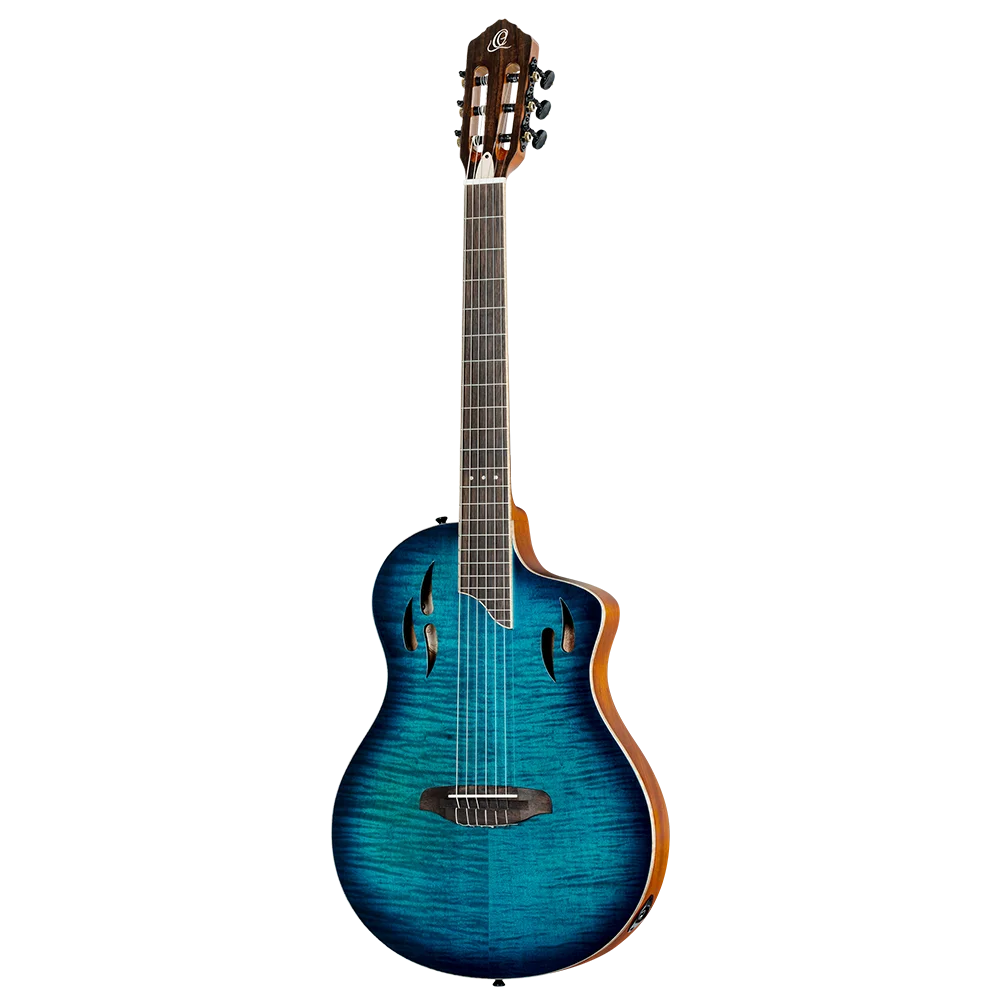 Ortega TourPlayer Deluxe - Flame Maple Blue
