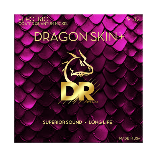 DR Dragon Skin+ Quantum Nickel Electric Guitar Strings - Light - 9-42