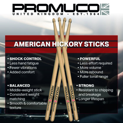 Promuco Drumsticks - Hickory 5B