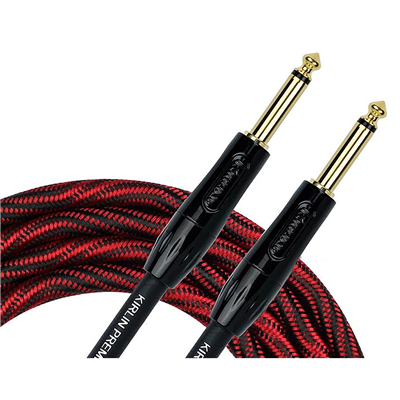 Kirlin Premium Wave Fabric Cable, Straight-Straight, Red - 10ft
