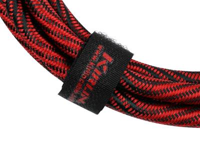 Kirlin Premium Wave Fabric Cable, Straight-Straight, Red - 10ft
