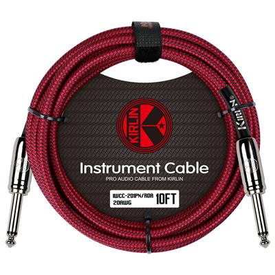 Kirlin Fabric Cable, Straight-Straight, Red - 10ft