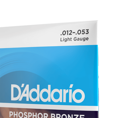 D'Addario 12-53 - Light Phosphor Bronze Acoustic Guitar Strings