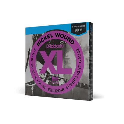 D'Addario EXL120-8 9-65 8-String Nickel Wound Electric Guitar Strings
