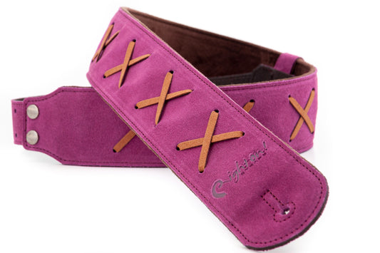 RightOn Legend D.G. Guitar Strap - Purple