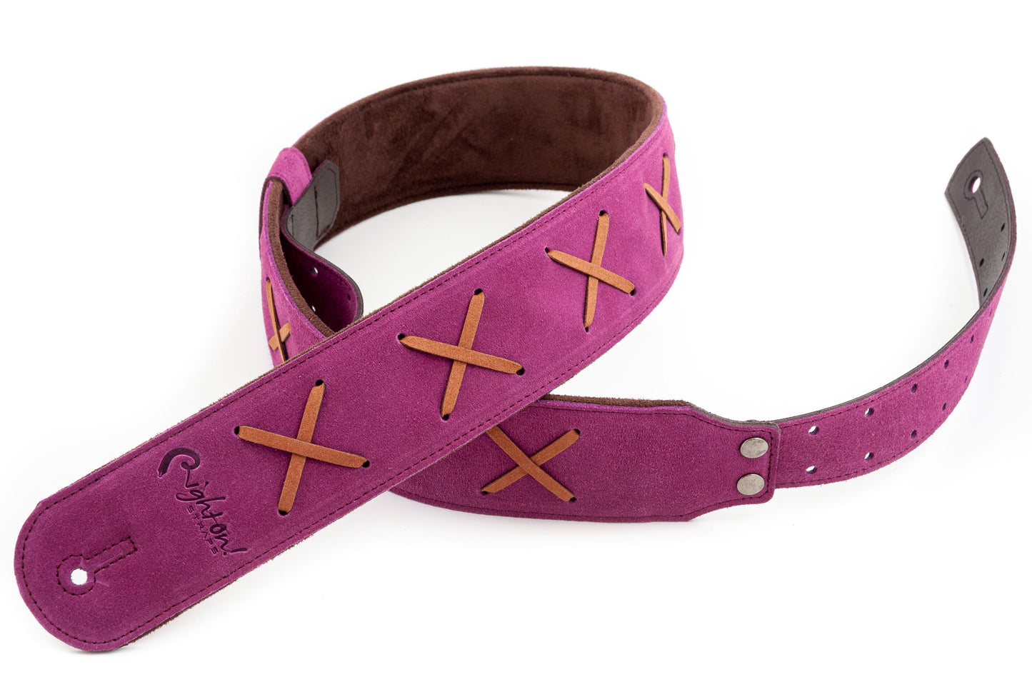 RightOn Legend D.G. Guitar Strap - Purple