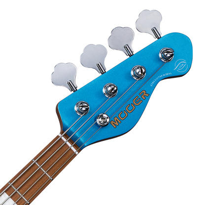 Mooer MBJ410 Bass Guitar - Metal Blue