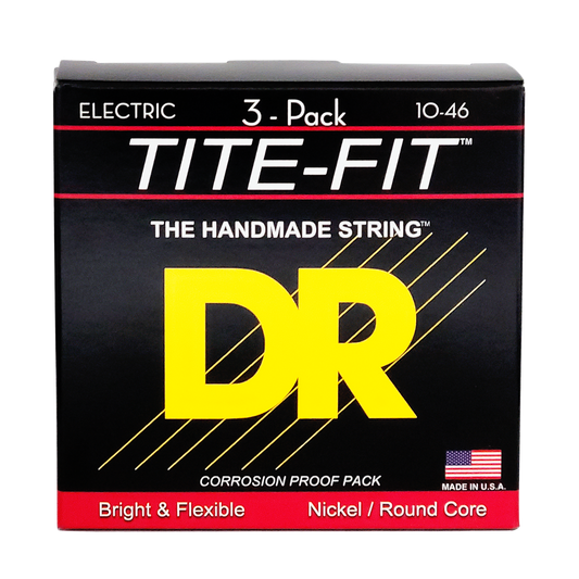 DR Tite-Fit Electric Guitar Strings - 3-Pack - 10-46