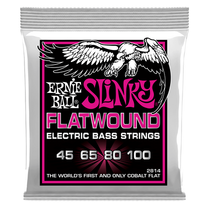 Ernie Ball Slinky Cobalt Flatwound Bass Guitar Strings - 45-100