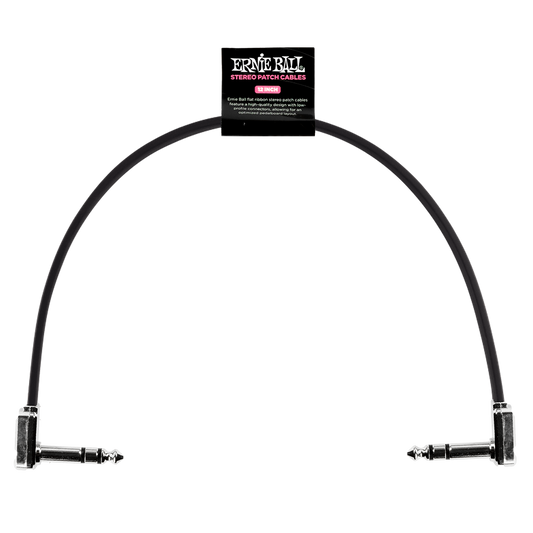 Ernie Ball Flat Ribbon Stereo Patch Cable - 12"