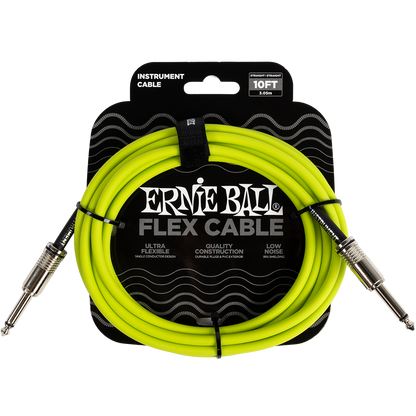 Ernie Ball Flex Instrument Cable 10ft - Green