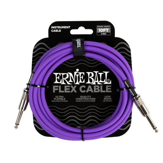 Ernie Ball Flex Instrument Cable 10ft - Purple