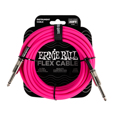 Ernie Ball Flex Instrument Cable 20ft - Pink