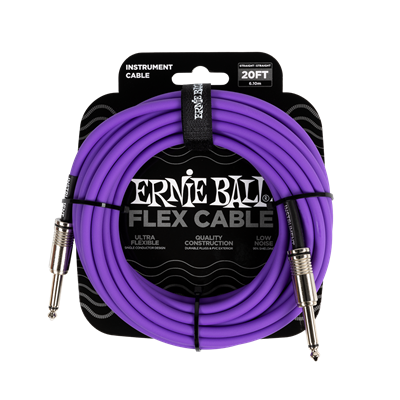 Ernie Ball Flex Instrument Cable 20ft - Purple