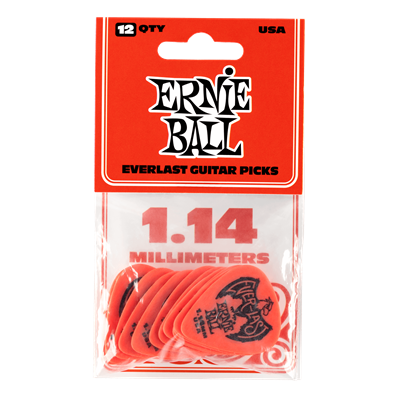Ernie Ball Everlast Picks 12-Pack - Red 1.14mm