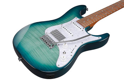 Ibanez AZ Standard Series 22 HSS - Transparent Turquoise Burst