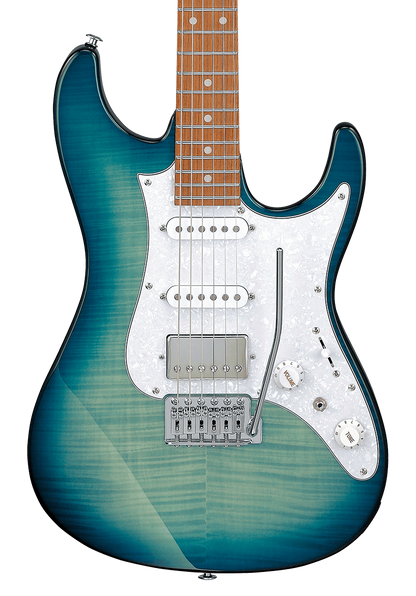 Ibanez AZ Standard Series 22 HSS - Transparent Turquoise Burst