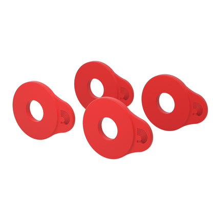 D'Addario Flex Lock Strap Block, 4-Pk - Red