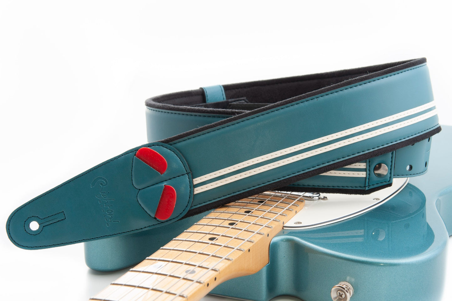 RightOn Mojo Collection Race-60 Guitar Strap - Teal