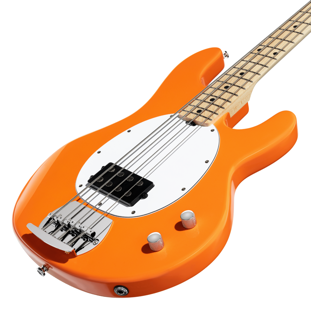 Sterling by Music Man Intro Series Stingray RAY2 Maple Neck - Sunrise Orange