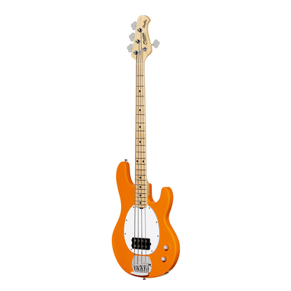 Sterling by Music Man Intro Series Stingray RAY2 Maple Neck - Sunrise Orange
